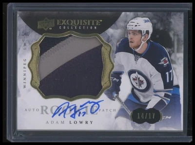 2014-15 The Cup Hockey Adam Lowry #33 Exquisite Collection Patch Auto /17 - Image 1 of 2