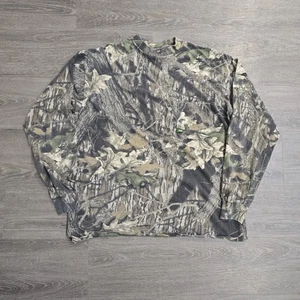 Vintage Mossy Oak Breakup USA Made Long Sleeve Pocket T Shirt Cotton Men's Sz XL - Picture 1 of 15