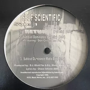 SELF SCIENTIFIC - RETURN / SUBLEVEL DOMINANCE (12") 1998!! RARE!! DON CRISIS - Picture 1 of 2