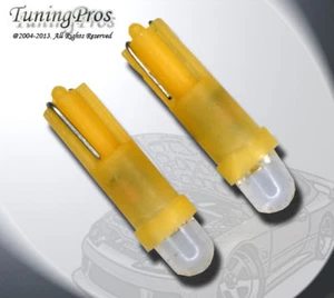 (1 Pair) Set of 2 pcs Radio Dial T5 1 Amber LED Light Bulbs 37 74 - Picture 1 of 3