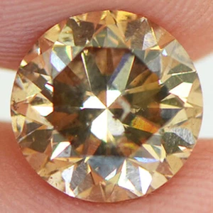 Fancy Brown Diamond Loose Round Shape SI1 Natural Enhanced Polished 2.35 Carat - Picture 1 of 8