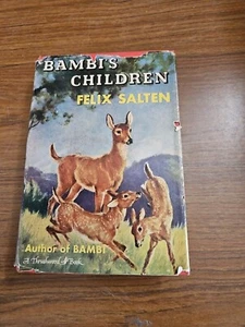 Vintage 1939 Bambi's Children Story Of a Forest Family Felix Salten Thrushwood - Imagen 1 de 7