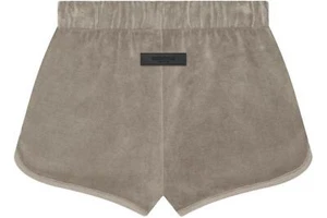 Fear of God Essentials Women's Velour Beach Short Desert Taupe - Picture 1 of 12
