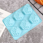 6Cavities Hexagonal Bee Silicone Mold For DIY Plaster Craft Candle Making Mould