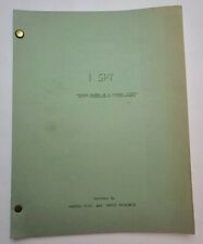 I SPY / 1965 TV Series Script, Robert Culp "Three Hours on a Sunday Night"
