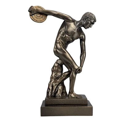 Discobolus Discus Lanzador Hombre Atleta Griega Romana Estatua Color Bronce 8.27 pulgadas Foto 1 de 4