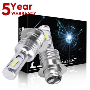 2 Super Brite hi-low LED headlight bulbs for 2004-2007 YAMAHA RHINO 660 ATV USA - Picture 1 of 18