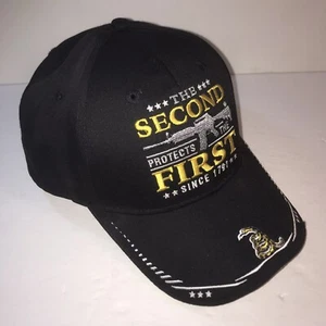Gorra ajustable negra "The Second Protects The First" AR-15 Don’t Tread On Me - Imagen 1 de 6