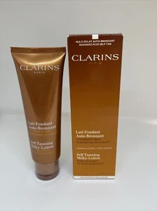 Clarins Self Tanning Milk Lotion With Fig Extract Face and Body - 4.2 oz - NIB - Picture 1 of 4