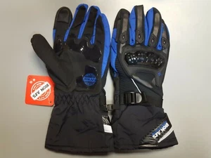 NUEVO Guantes de equitación Iron Jia's XXL WP02 negros con azules - Imagen 1 de 5