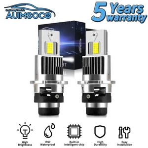 D2S D2C D2R LED Headlight Kit Bulbs High Low Beam 240W High Power Lamps 36000LM - Picture 1 of 13