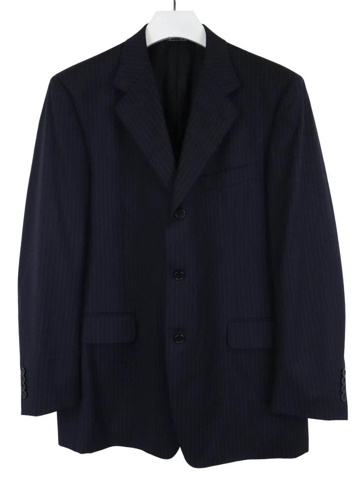 CANALI Blazer Men's (EU) 52 Single Breasted Notch Lapel Wool Pinstripe - Image 1 of 4