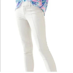 Lilly Pulitzer Chantal Dinner Pants Womens 6 White Stretch Trouser Resort - Picture 1 of 11