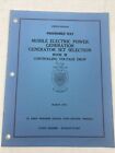 March 1973 US Army Engineer School Programed Text Mobile Electric Power Generato