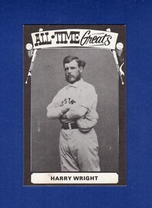 HARRY WRIGHT, Boston ~ TCMA All-Time Greats TYPE 1 strip card (NOT postcard) B