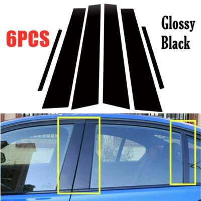 Set 6x 2011-2021 Dodge Charger Door Pillar Post Trim Gloss Black Car Accessories Foto 1 de 4
