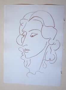 Henri MATISSE "Tête de Jeune Fille" Lithograph on Paper (de Ronsard), 1948 - Picture 1 of 3