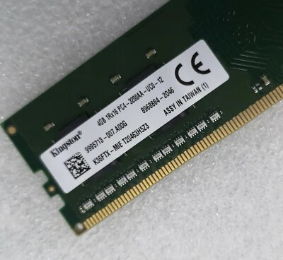 Kingston 4GB DDR4 3200MHz Desktop DIMM RAM 1Rx16 PC4-25600 for DELL HP Lenovo - Image 1 of 4