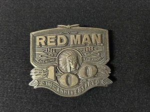 Red Man Chewing Tobacco 100th Anniversary 1904-2004 100 Years Belt Buckle - Picture 1 of 8