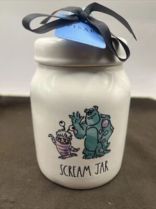 #Disney~Rae Dunn Monsters Inc Pixar Canister Scream Jar Sully e Boo Mike ~ Nuovo con etichette - Foto 1 di 5