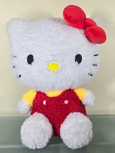 Peluche mullido difuso Sanrio HELLO KITTY 15"" rojo blanco - Imagen 1 de 10