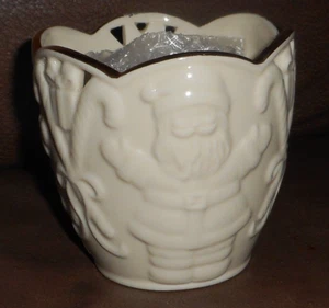 Lenox Merry Lights Santa Votive Unused In Box Candle Holder - Picture 1 of 5