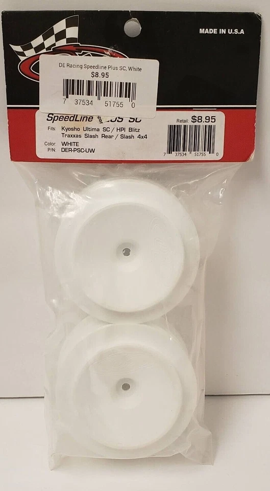DE Racing Speedline Plus SC Wheel Rear White Slash 4x4 - Image 1 of 2