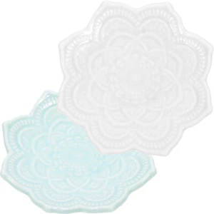 2 Pcs Keramik -Mandala -Schmuckplatte in Blumenform Schmuckteller Aus - Bild 1 von 12