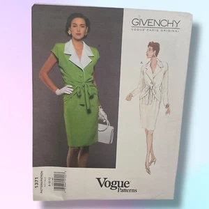 VTG UNCUT Vogue Givenchy Fitted Blouse Top Pencil Skirt Pattern #1371 Sz 8 10 12 - Picture 1 of 8