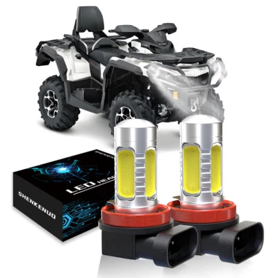 H11 LED 80W Bulb 12V for 2012-2019 Can Am Outlander Max 500 570 650 800 850 1000 - Image 1 of 4