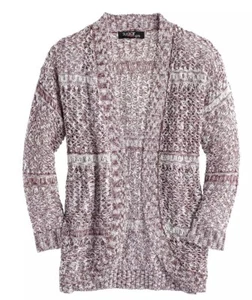 Sugar Rush Girls Knit Cream Deep Crimson Cardigan Sweater Jacket Dress Wrap - Picture 1 of 6