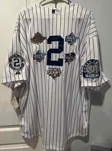 Derek Jeter #2 Custom New York Yankees Jersey 5 World Series Patches! Men's 56 - Picture 1 of 2