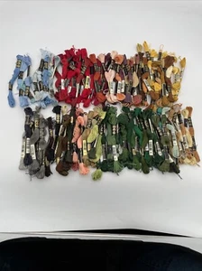 Lot of 125 DMC 25 And Cosmo Embroidery Skeins Various Colors NEW - Picture 1 of 14