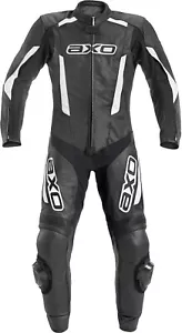 AXO Racing Motorbike Mens Leather Suit Motorcycle Biker Leather Jacket Trouser - Picture 1 of 3