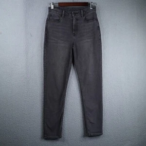 American Eagle Damen Mom Jeans Größe 2 Schwarz Mid Rise Cropped Denim 5 Taschen - Bild 1 von 14