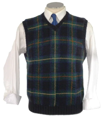 Vtg Polo Ralph Lauren Windowpane Sweater Vest Wool Vintage Hand Knit XL - Image 1 of 4