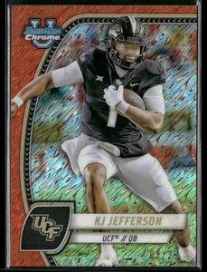 KJ Jefferson Orange Shimmer SN,/25 2024 Bowman University Chrome UCF Knights - Picture 1 of 2