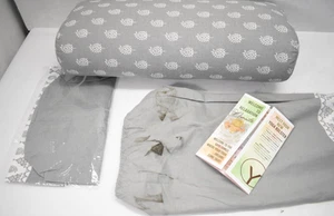 Gayo Yoga Bolster For Restorative Yoga 100% Cotton Standard Size Gray Design - Picture 1 of 7