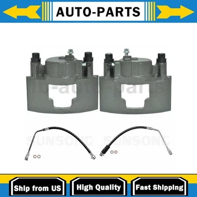 4 Piece Brake Caliper Set with Hoses Fits Chevrolet K1500 Suburban 6.5L 5.7L - Image 1 of 4