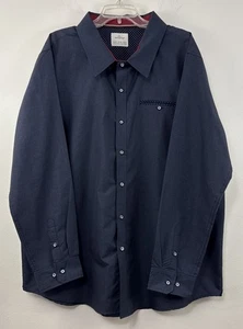 Craft Flow mens shirt 2XL Button Down Dress Shirt Casual Work Shirt Steel Gray - Picture 1 of 6