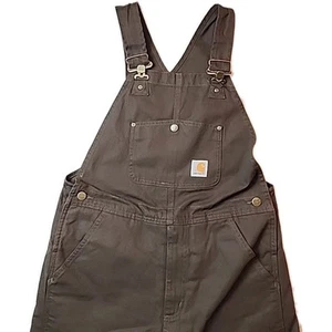 Carhartt Youth Boys 16 Bib Overalls Double Knee Ankle Zip Insulated Lined NWT - Picture 1 of 7