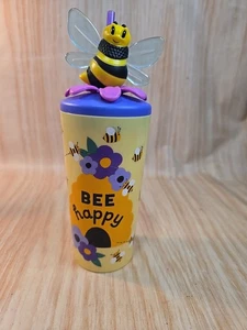 NEU Becher BIENENKINDER Becher KUNSTSTOFF blau lila mehrfarbig Blumen BEE HAPPY - Bild 1 von 11