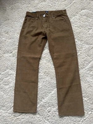 Calças masculinas Gap cáqui rico em veludo 32x30 novas com etiquetas - Imagem 1 de 4