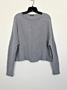 OSKA Boxy Crewneck Sweater Inverse Hem Gray Long Sleeve Women's 1 (US Size 6) - Picture 1 of 10