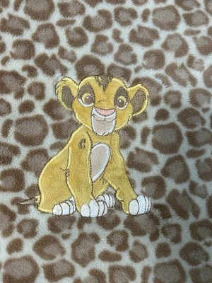 Disney Baby Lion King Simba Leopard Print Blanket Plush Fleece 30x40" - Image 1 of 4