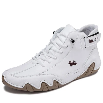 Leather Casual Shoes Sneakers for Men Outdoor Comfortable Loafers Walking Shoes  - Image 1 of 4