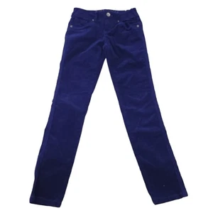 Justice Blue Corduroy Pants Size 10 Girls Pants, Cotton Blend, Zip Up, Belt Loop - Picture 1 of 3