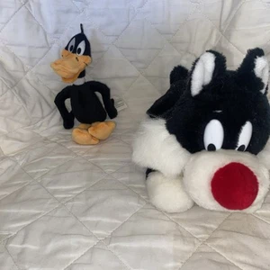 Sylvester Jr. Cat Looney Tunes Plush 24 K Company And Daffy Duck Six Flags Plush - Imagen 1 de 10