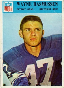 1966 Philadelphia - Detroit Lions Wayne Rasmussen Rookie Card #74 - Bild 1 von 2
