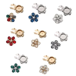 Refined Crystal Shirt Cufflinks Sturdy Alloy Jewelry For Businessmen And Grooms - Picture 1 of 16
